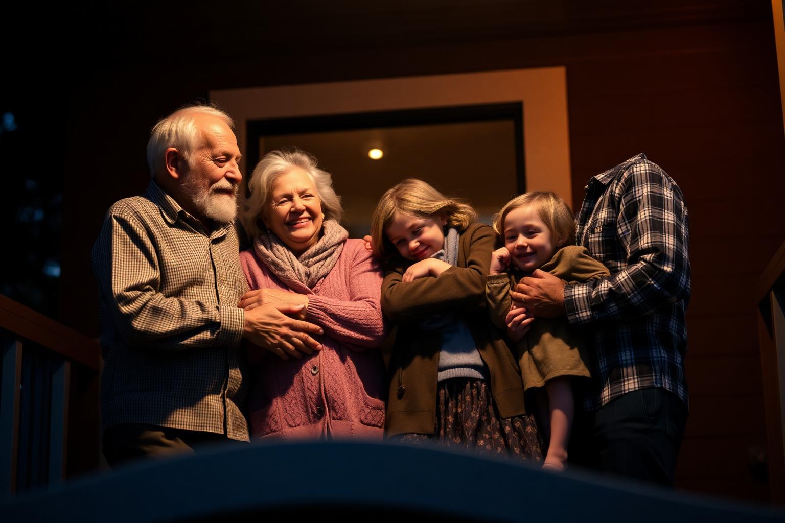 Family embracing — protecting what matters